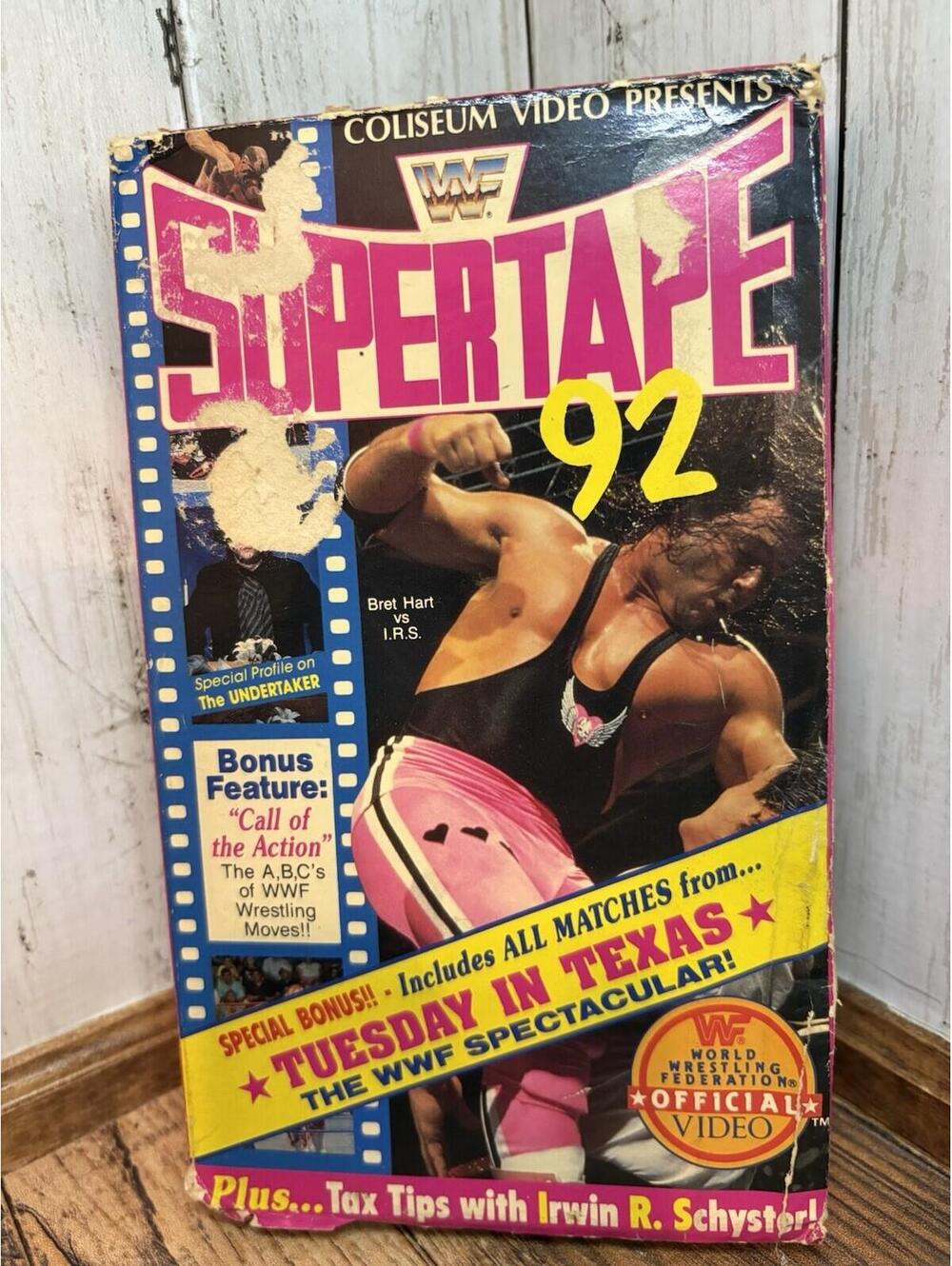 VTG WWF Supertape '92 VHS Coliseum Video Tuesday in Texas Wrestling HULK HOGAN
